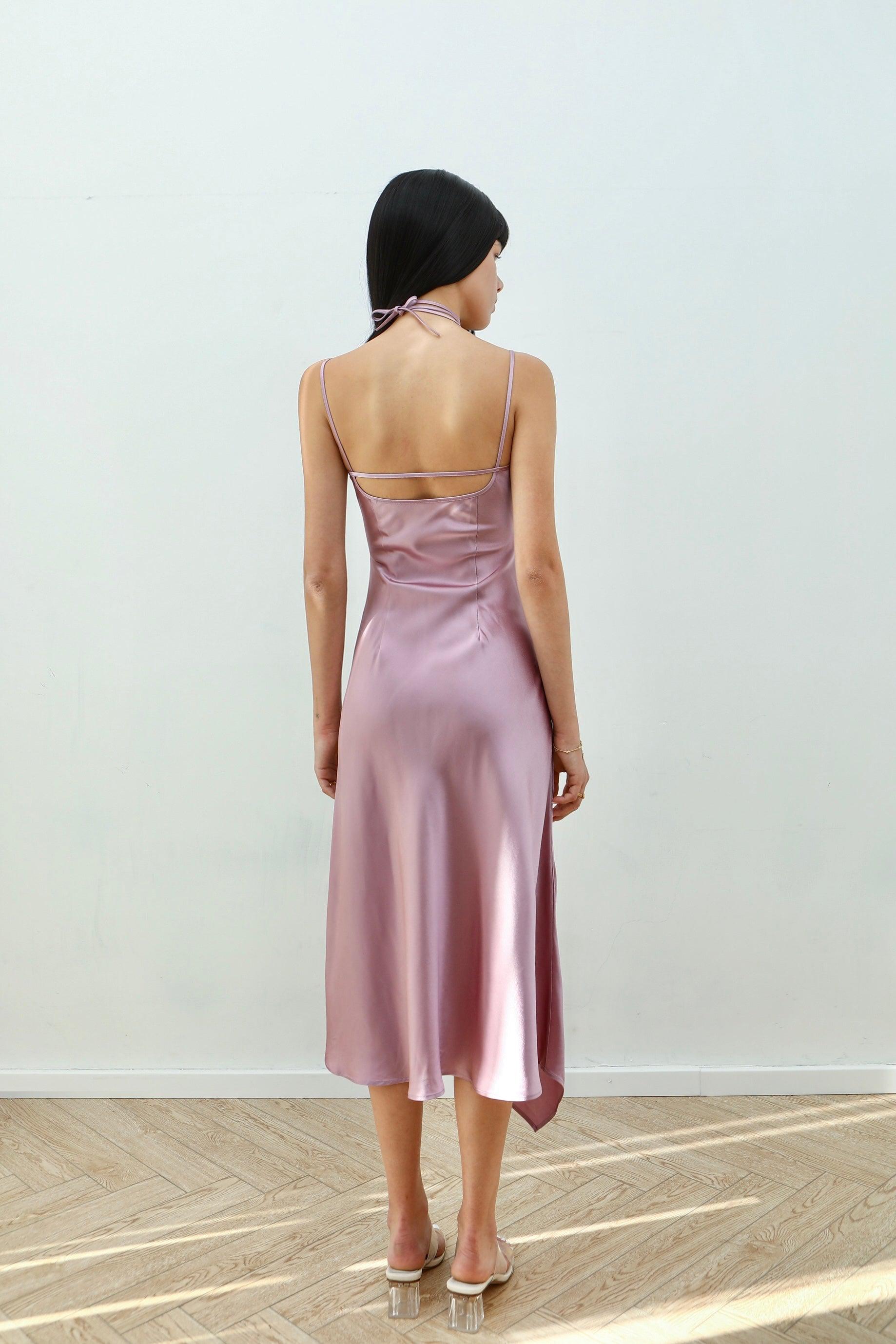 Lilac Satin Dress