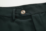 NORA CREPE FLARED PANTS - GREEN-PANTS-My Dearest