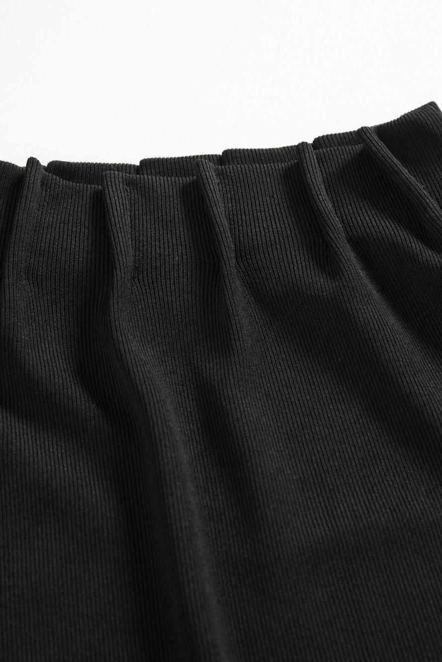 NOBODY ELSE BELTED STRETCH KNIT DRESS - BLACK-DRESS-My Dearest