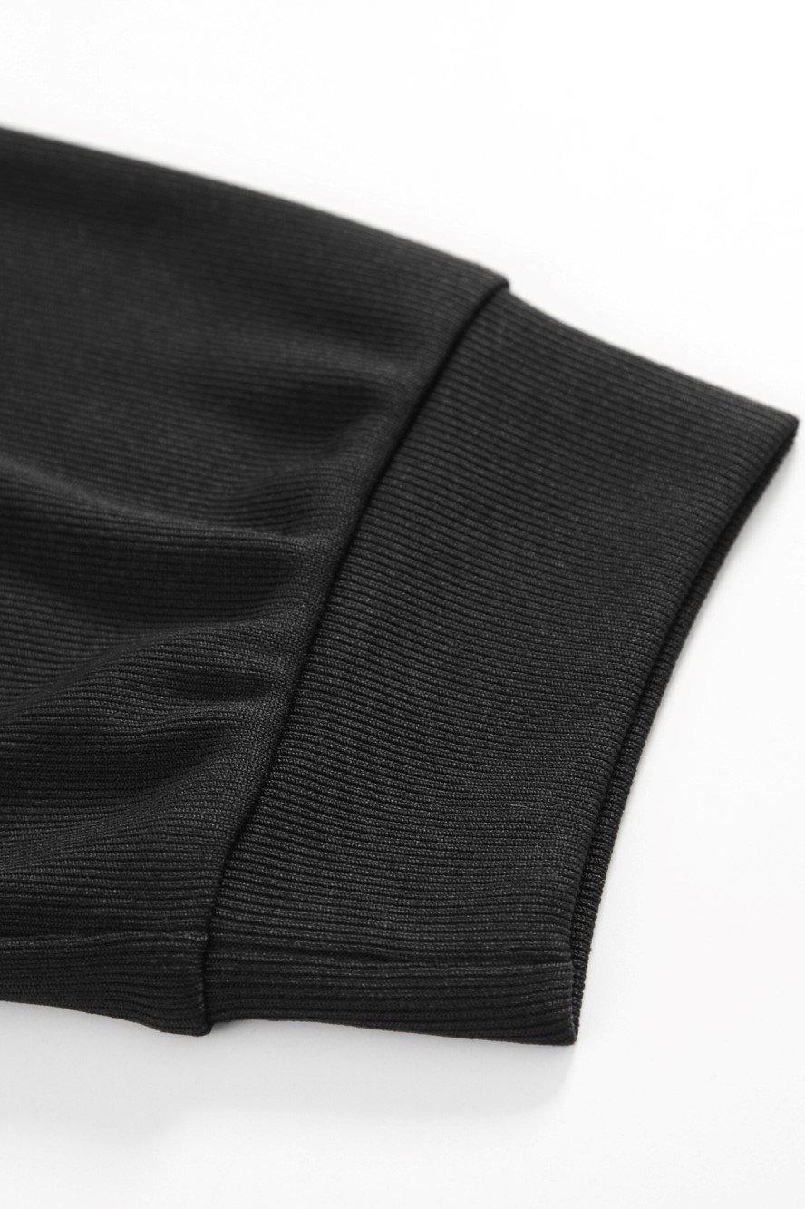 NOBODY ELSE BELTED STRETCH KNIT DRESS - BLACK-DRESS-My Dearest