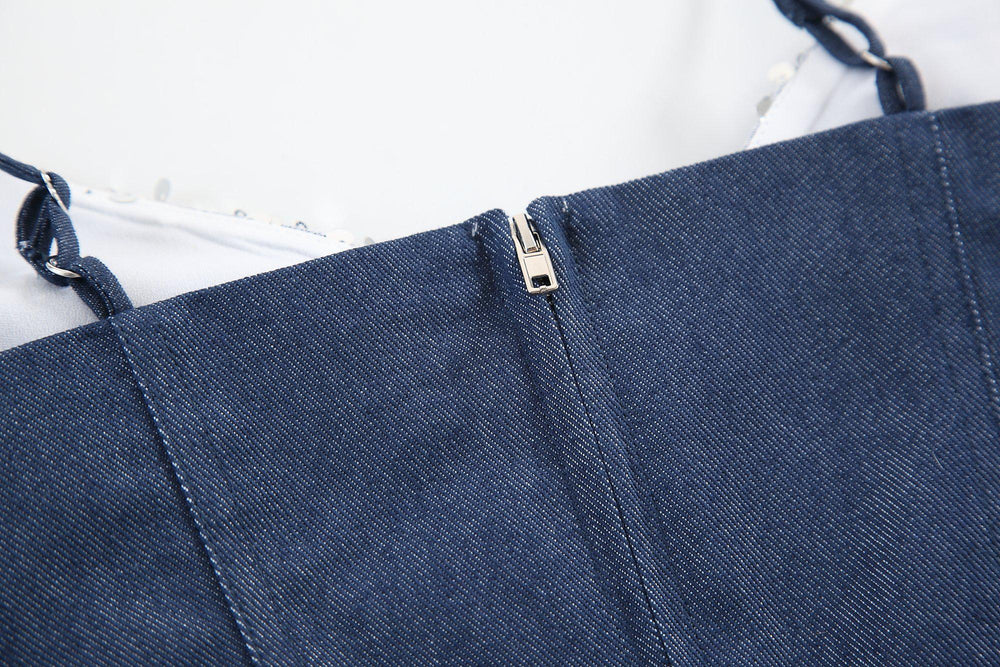 TOP OFF PAILLETTE-EMBELLISHED BUSTIER TOP-TOPS-My Dearest