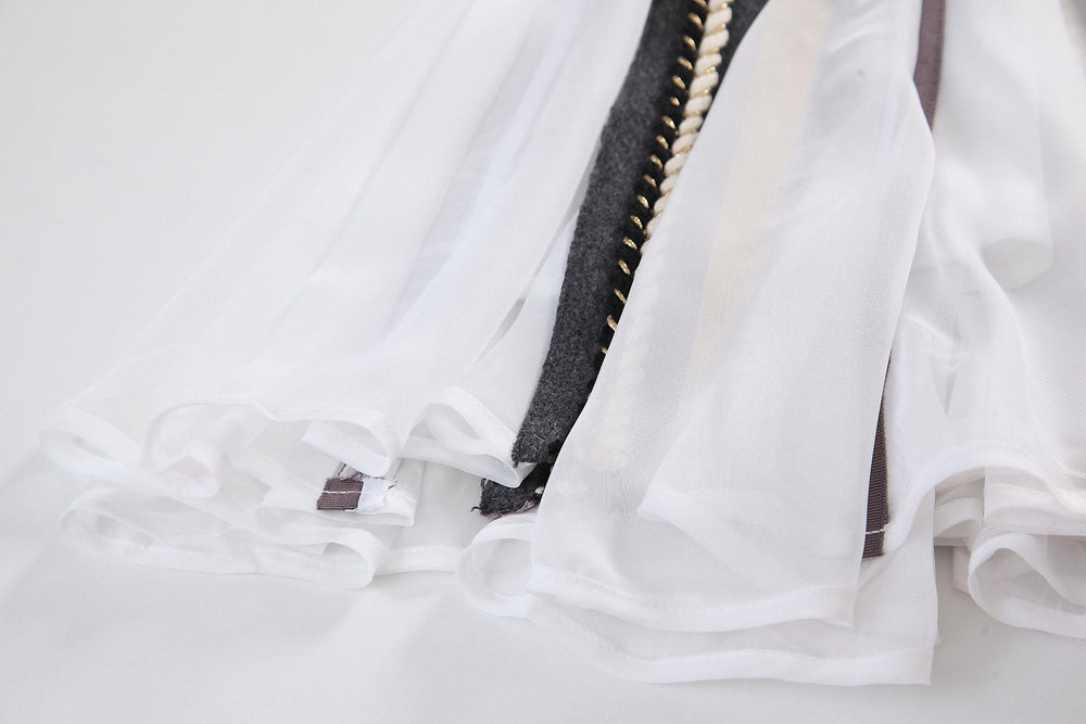 ALICE IN WONDERLAND WOOL AND CHIFFON WRAP SKIRT-SKIRTS-My Dearest