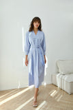 Carefree Belted Dress - Blue