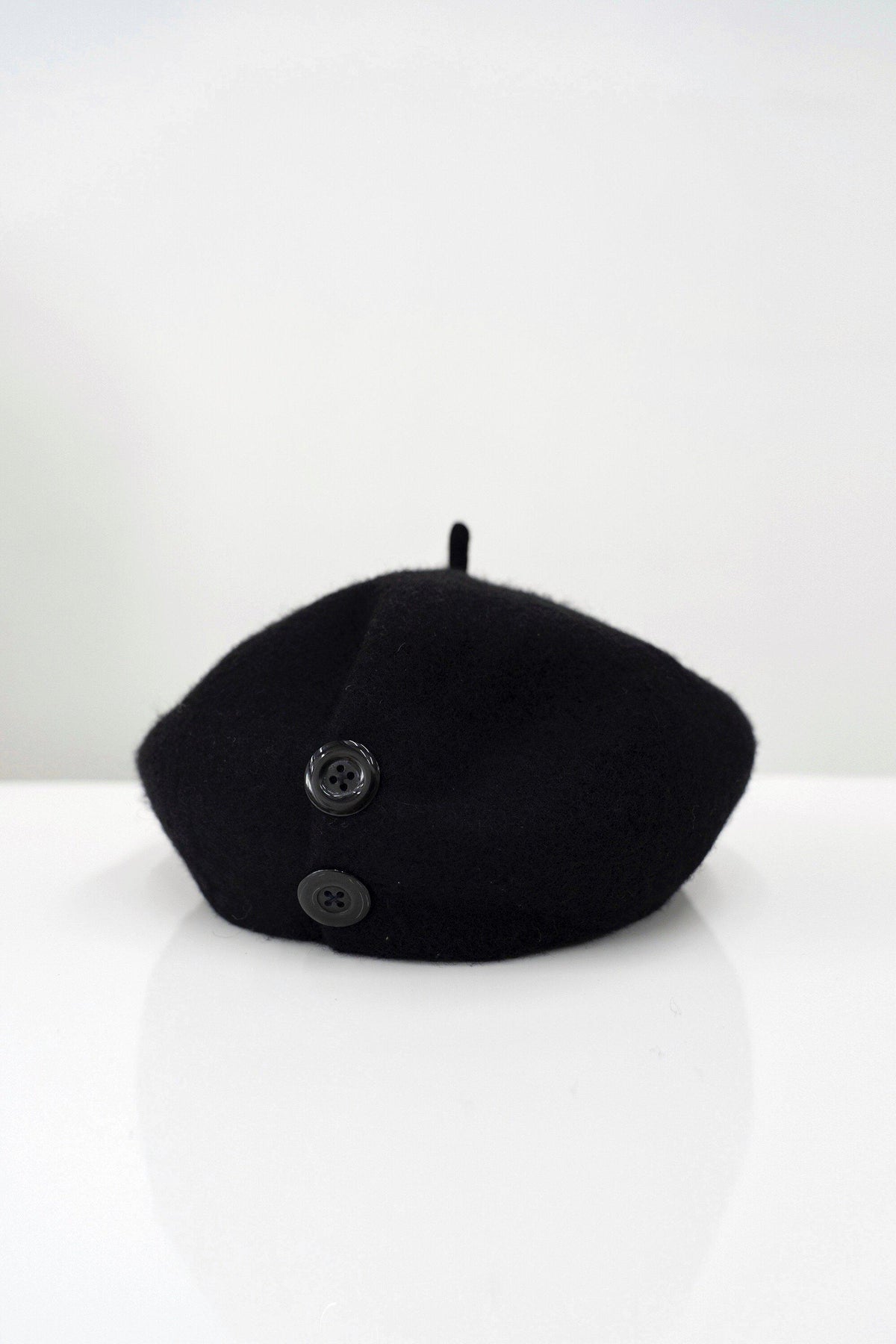 Jones Wool Blend Beret - Black