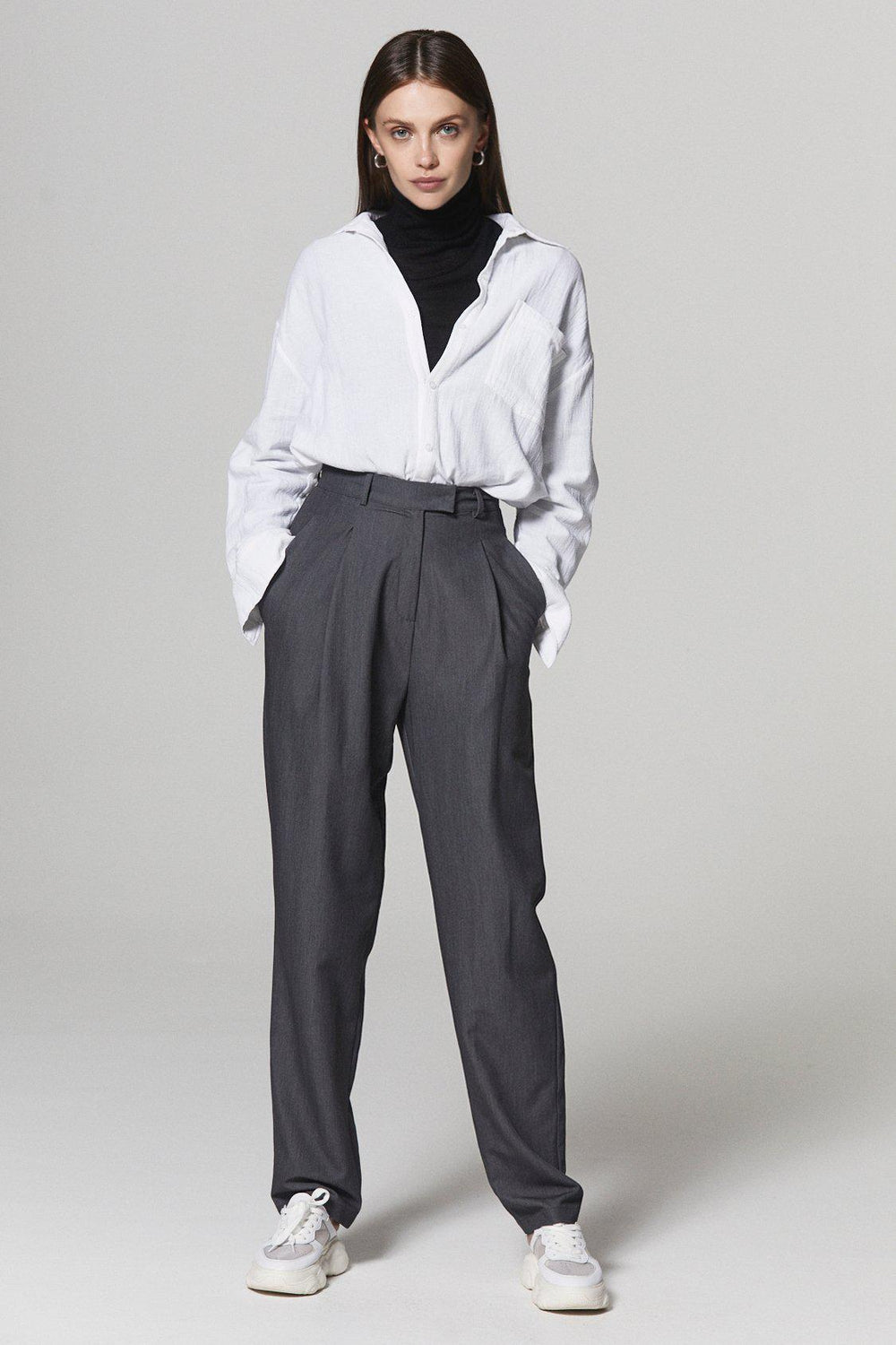 STREET STYLE HIGH RISE TAPERED PANTS-PANTS-My Dearest