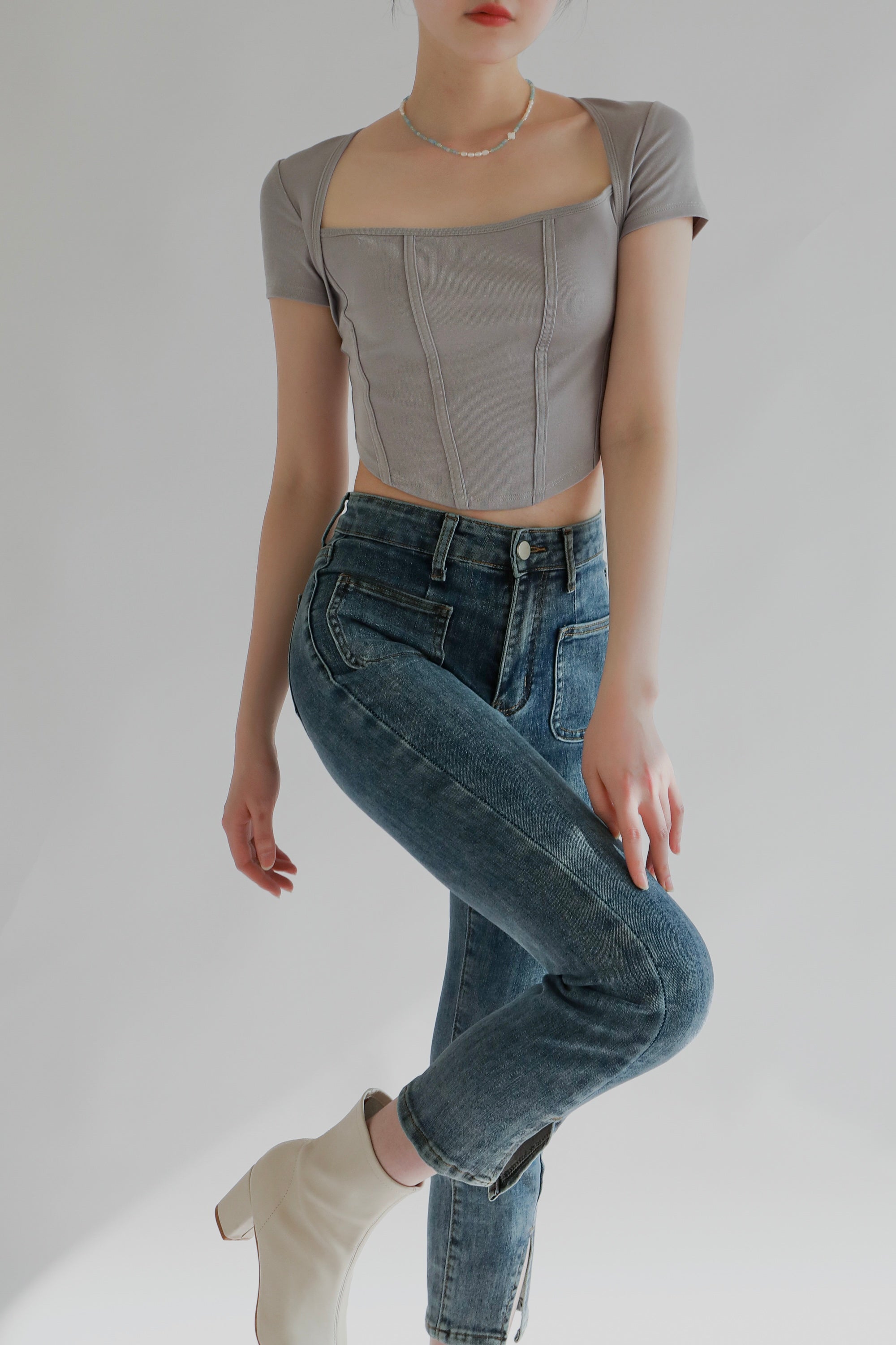 On The Verge Cropped Jersey Top
