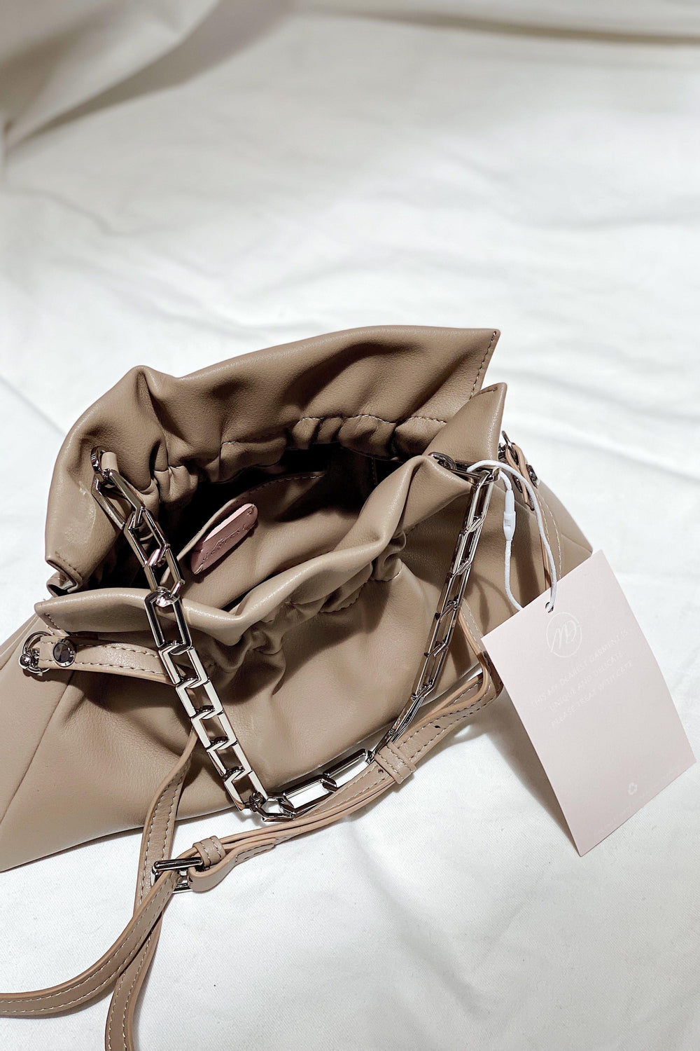 TESS GATHERED SHOULDER BAG - BROWN-ACCESSORIES-My Dearest