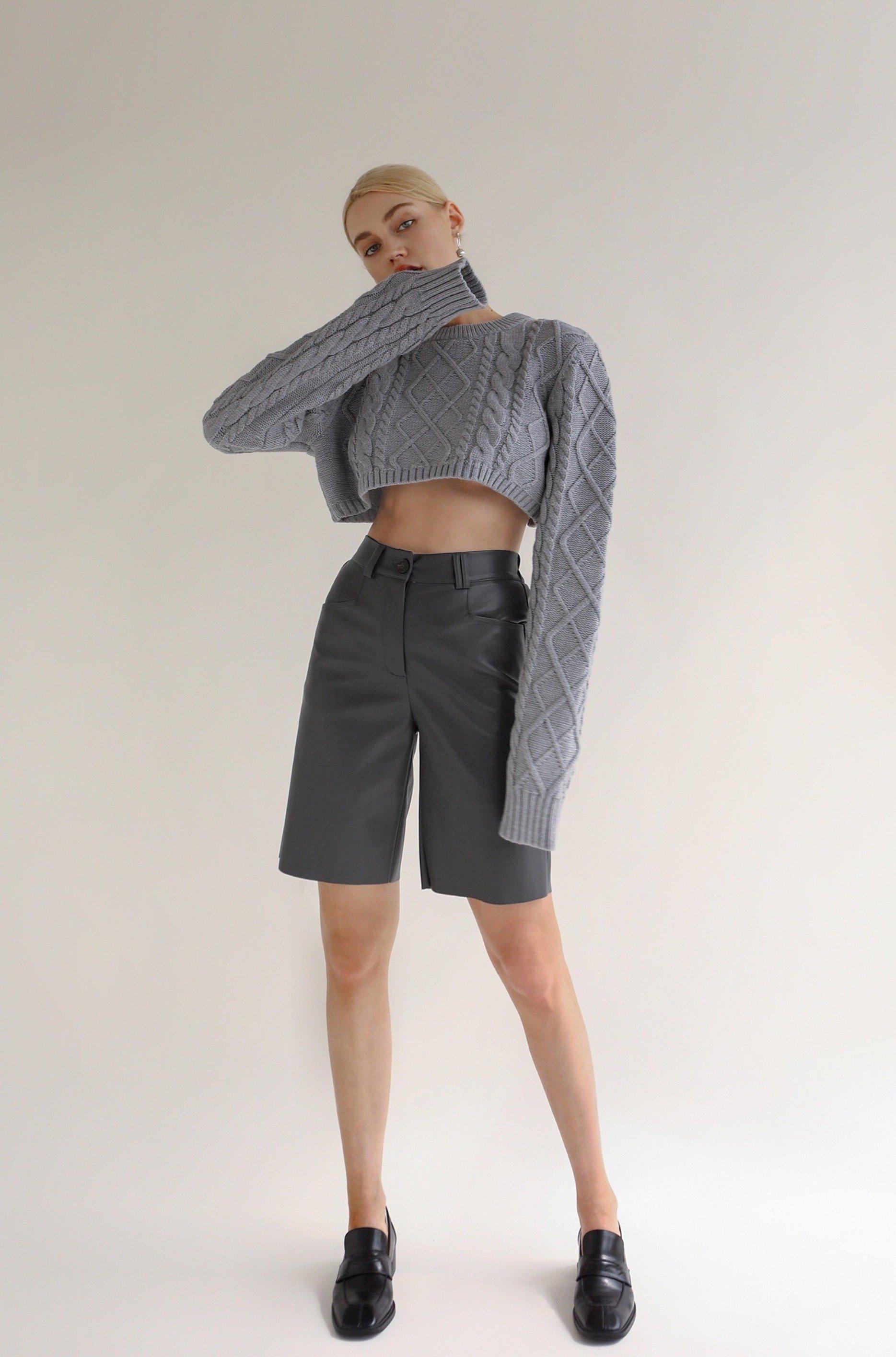 Life Style Pu Shorts - Dark Grey