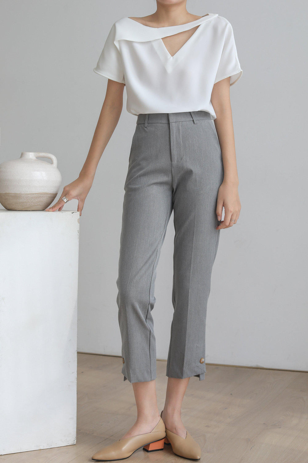 LEE HIGH-RISE STRAIGHT LEG PANTS-PANTS-My Dearest