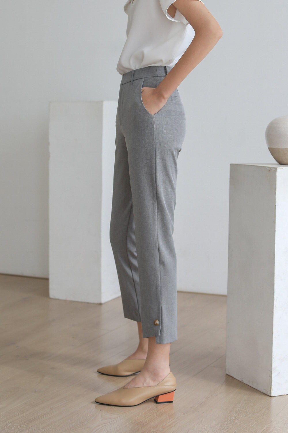 LEE HIGH-RISE STRAIGHT LEG PANTS-PANTS-My Dearest