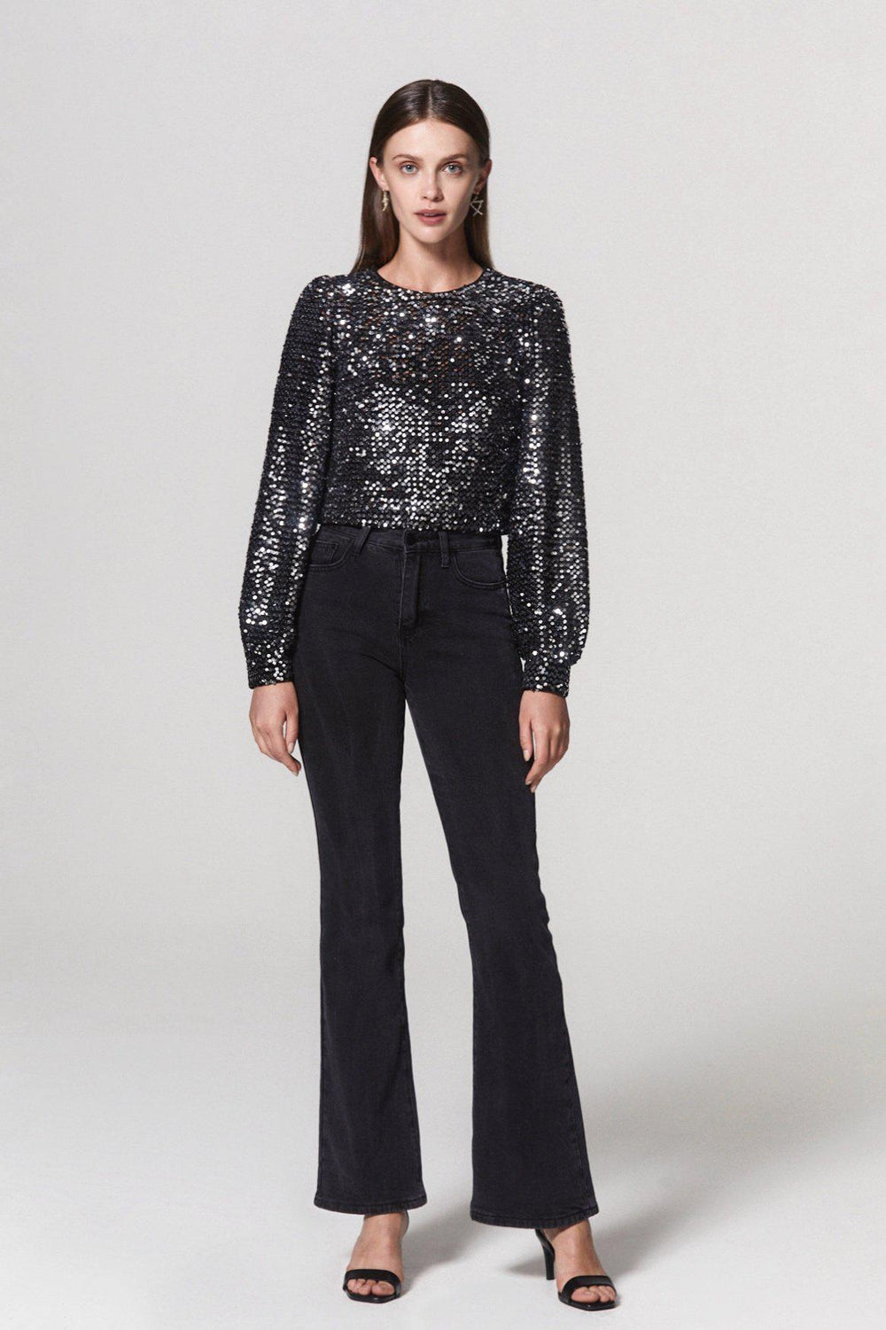DISCO YES OPEN BACK SEQUINED VELVET TOP-TOPS-My Dearest