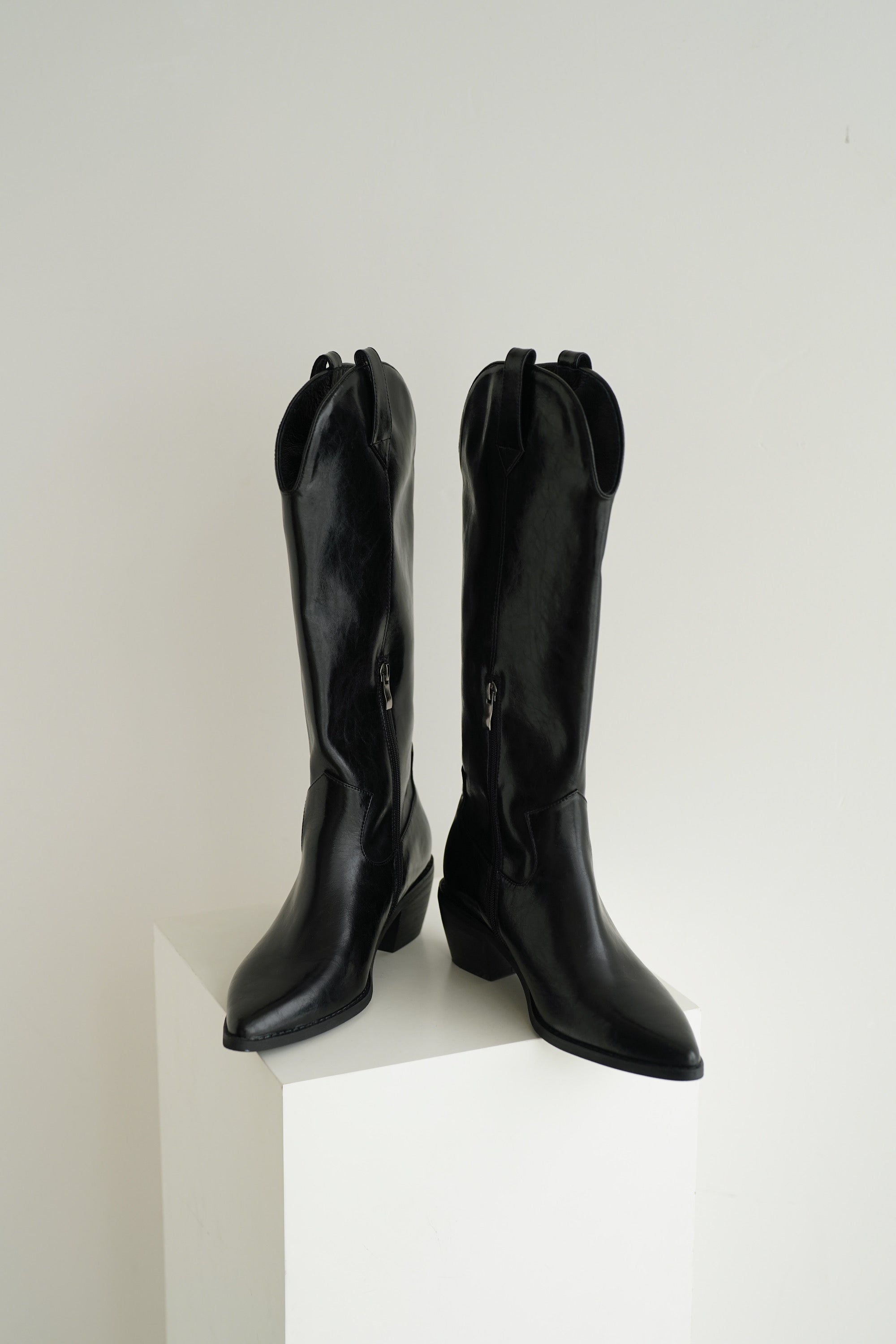 Dallas Leather Knee Boots