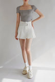 Love Parade Pleated Skirt With Belt