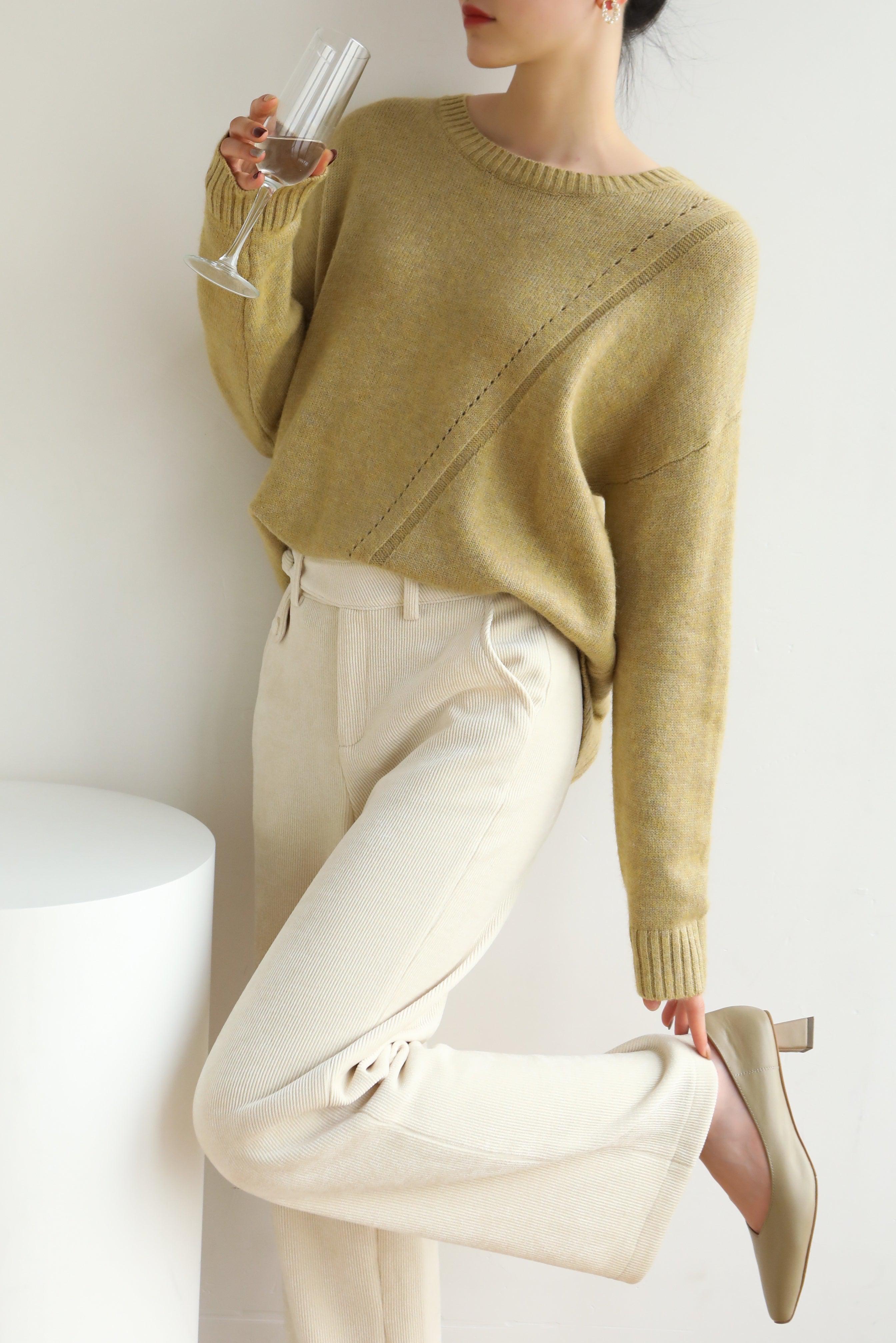 Sunday Groove Cashmere Blend Sweater - Ginger
