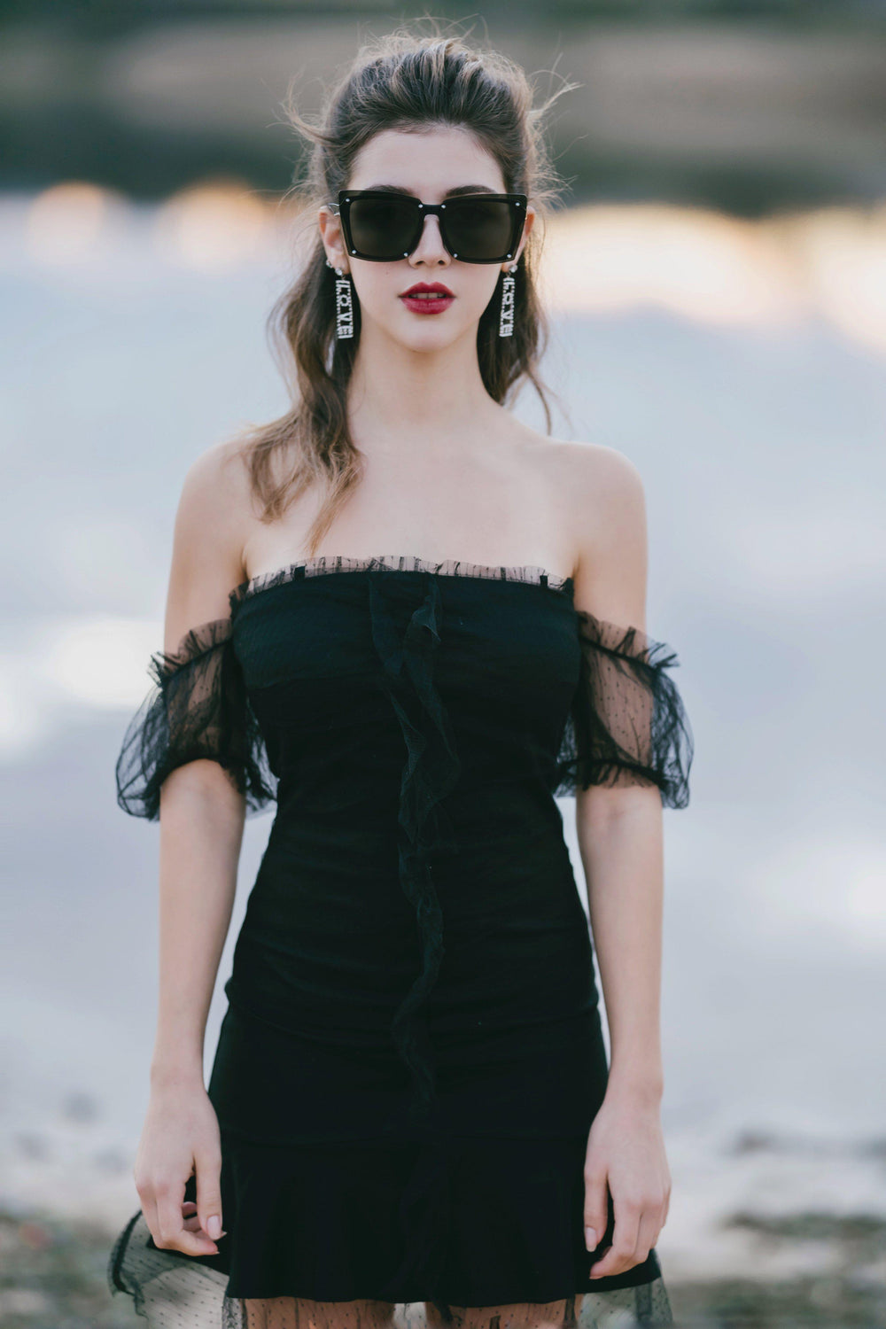 FRONT VAMPIRE SUNGLASSES - BLACK-ACCESSORIES-My Dearest