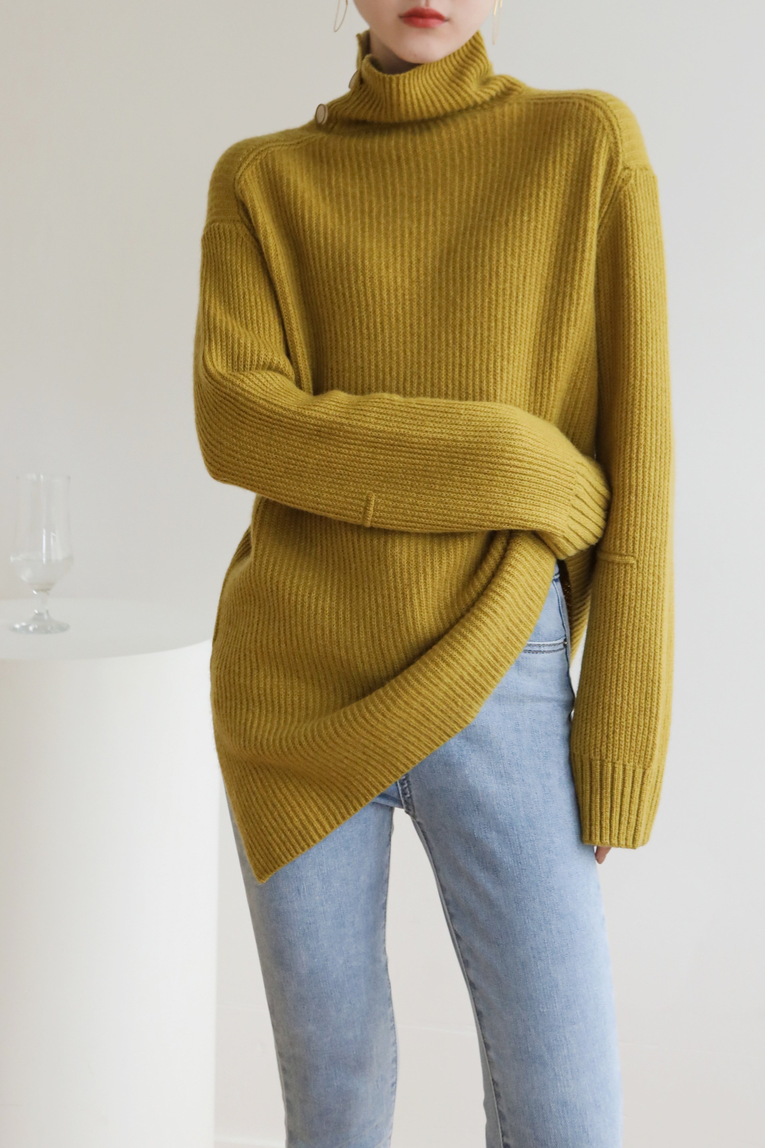 Bessie Turtleneck Wool Sweater