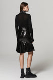 FAME PATENT FAUX LEATHER MIDI SKIRT-SKIRTS-My Dearest