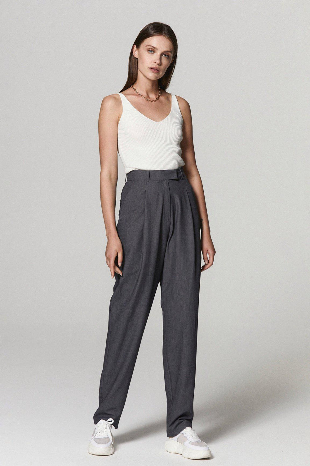 STREET STYLE HIGH RISE TAPERED PANTS-PANTS-My Dearest