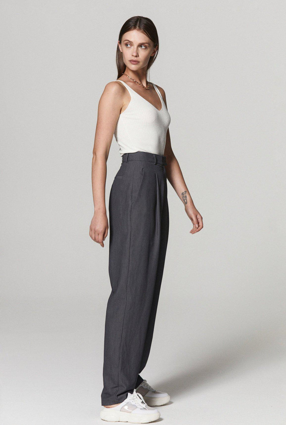STREET STYLE HIGH RISE TAPERED PANTS-PANTS-My Dearest