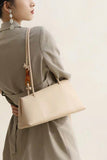 Zella Leather Shoulder Bag - Creamy