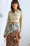 Be Bold Printed Satin Skirt