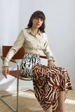 Be Bold Printed Satin Skirt