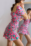 Audree Shirred Mini Dress