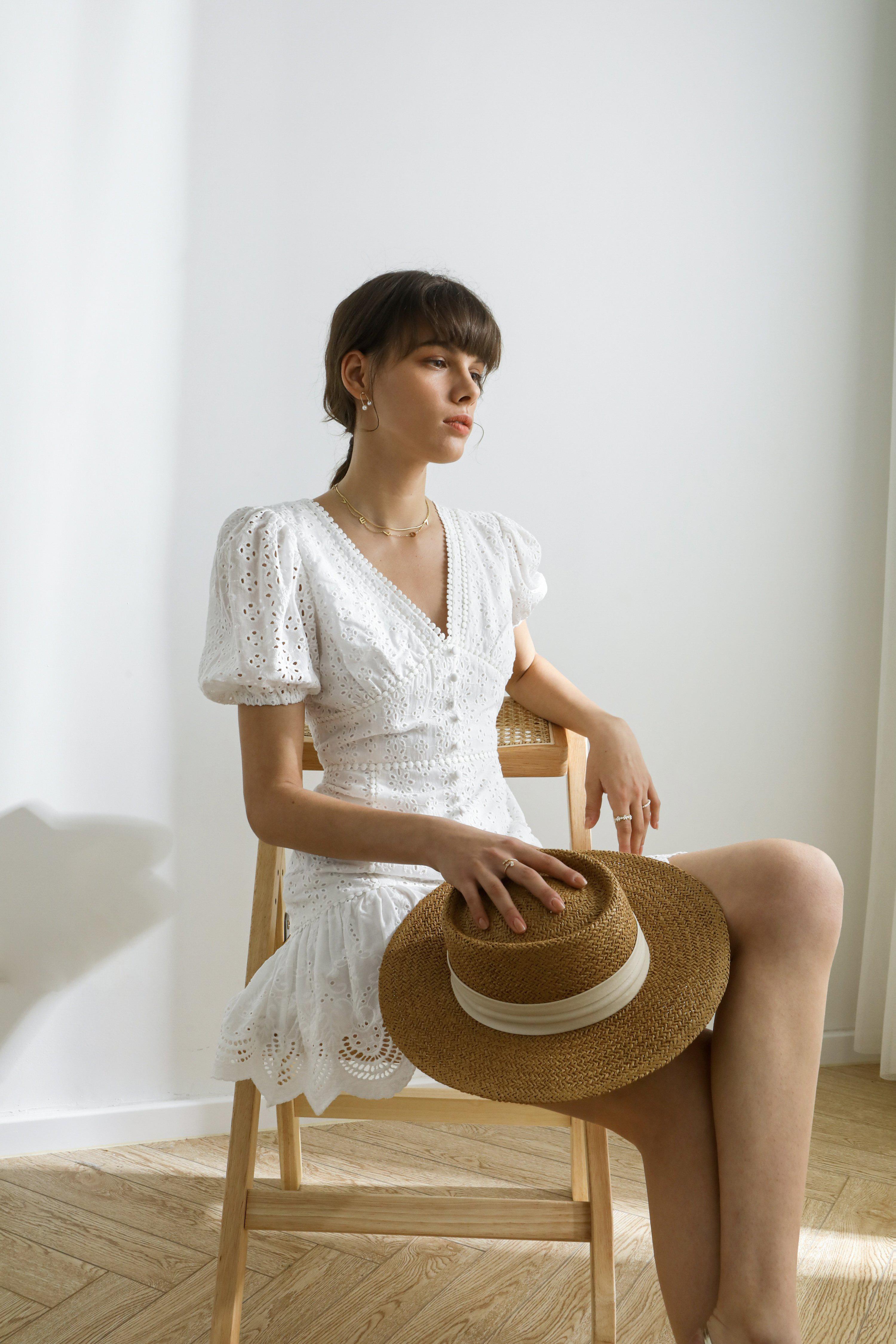 Mae  Broderie Anglaise Cotton Dress