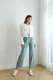 Kiera Cropped Blazer - White