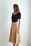 Marcia Pleated Midi Skirt