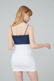 HOOKED ZIP EMBELLISHED MINI SKIRT - WHITE-SKIRTS-My Dearest