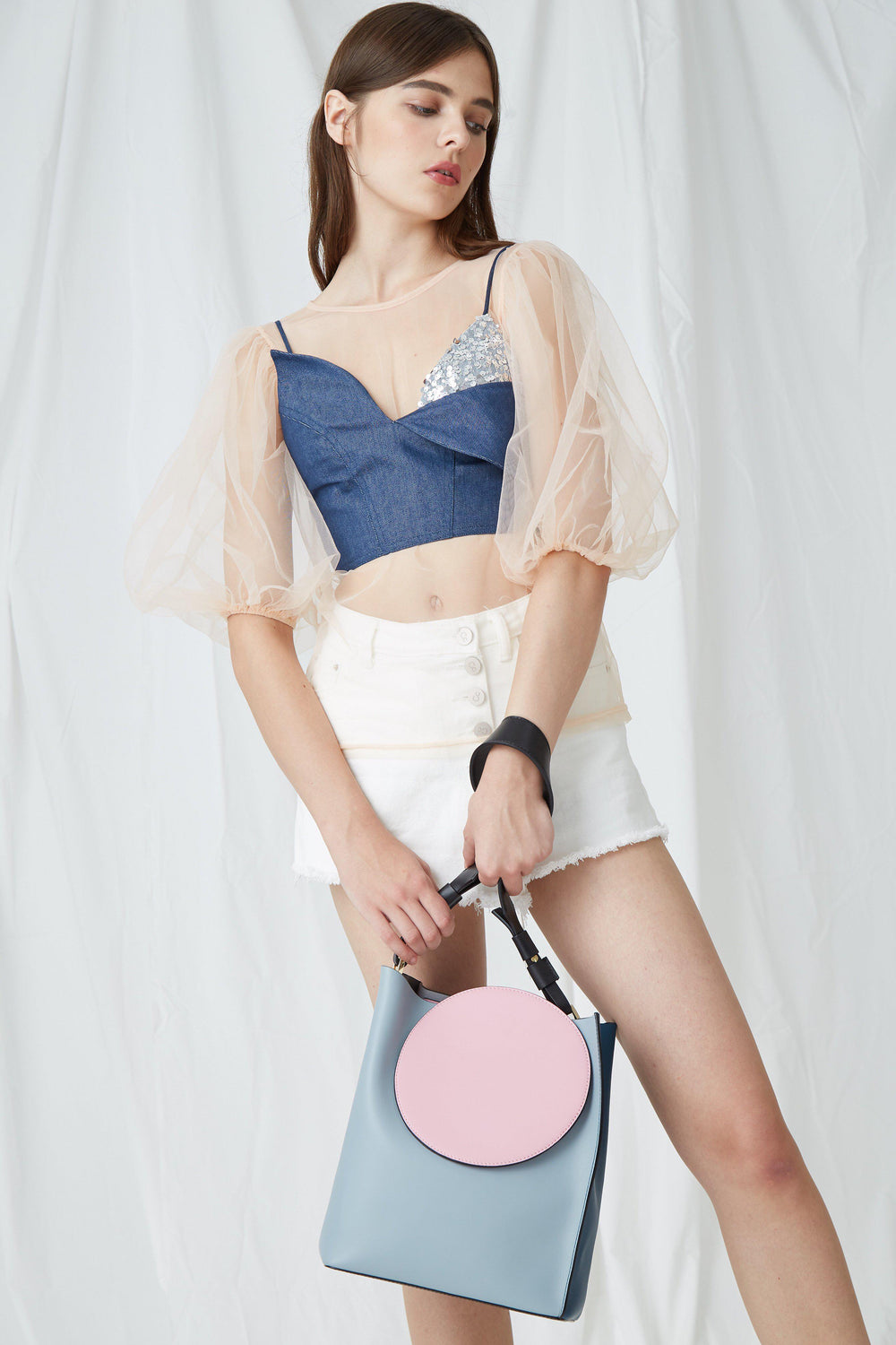 TOP OFF PAILLETTE-EMBELLISHED BUSTIER TOP-TOPS-My Dearest