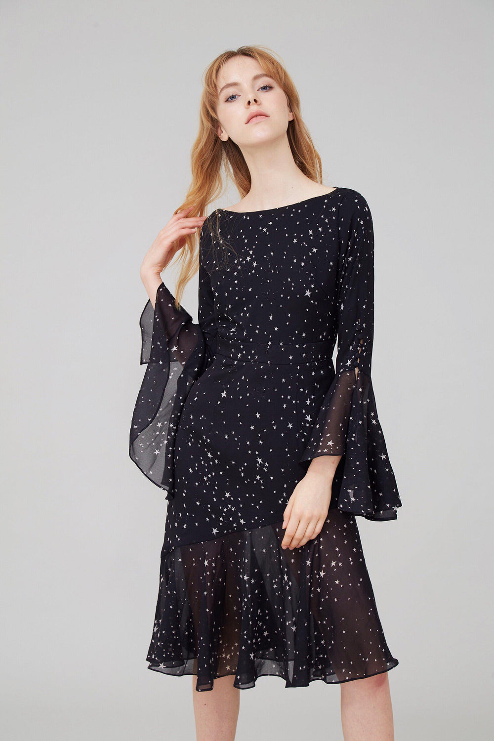 DREAMSCAPE ASYMMETRIC CHIFFON DRESS-DRESS-My Dearest