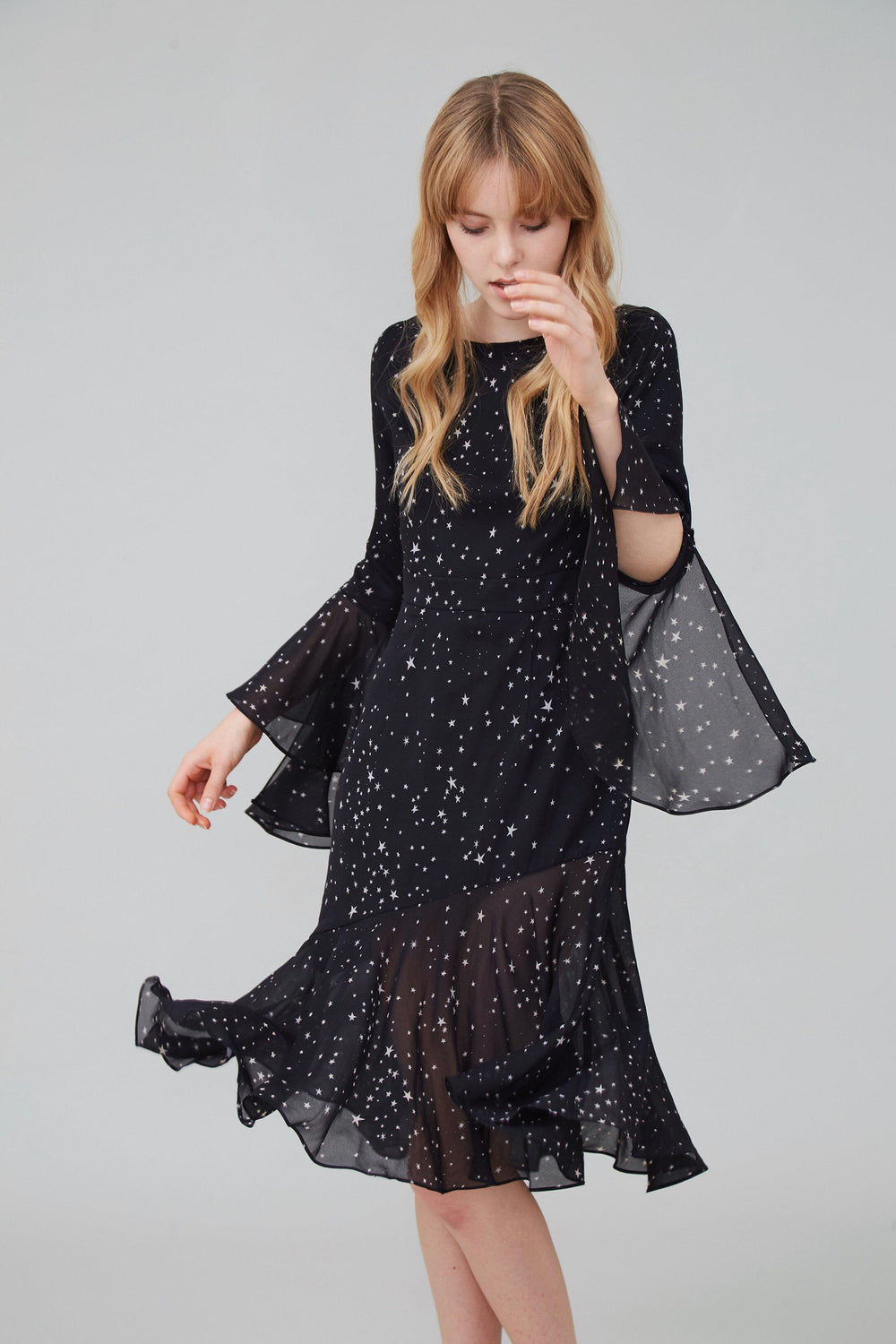 DREAMSCAPE ASYMMETRIC CHIFFON DRESS-DRESS-My Dearest