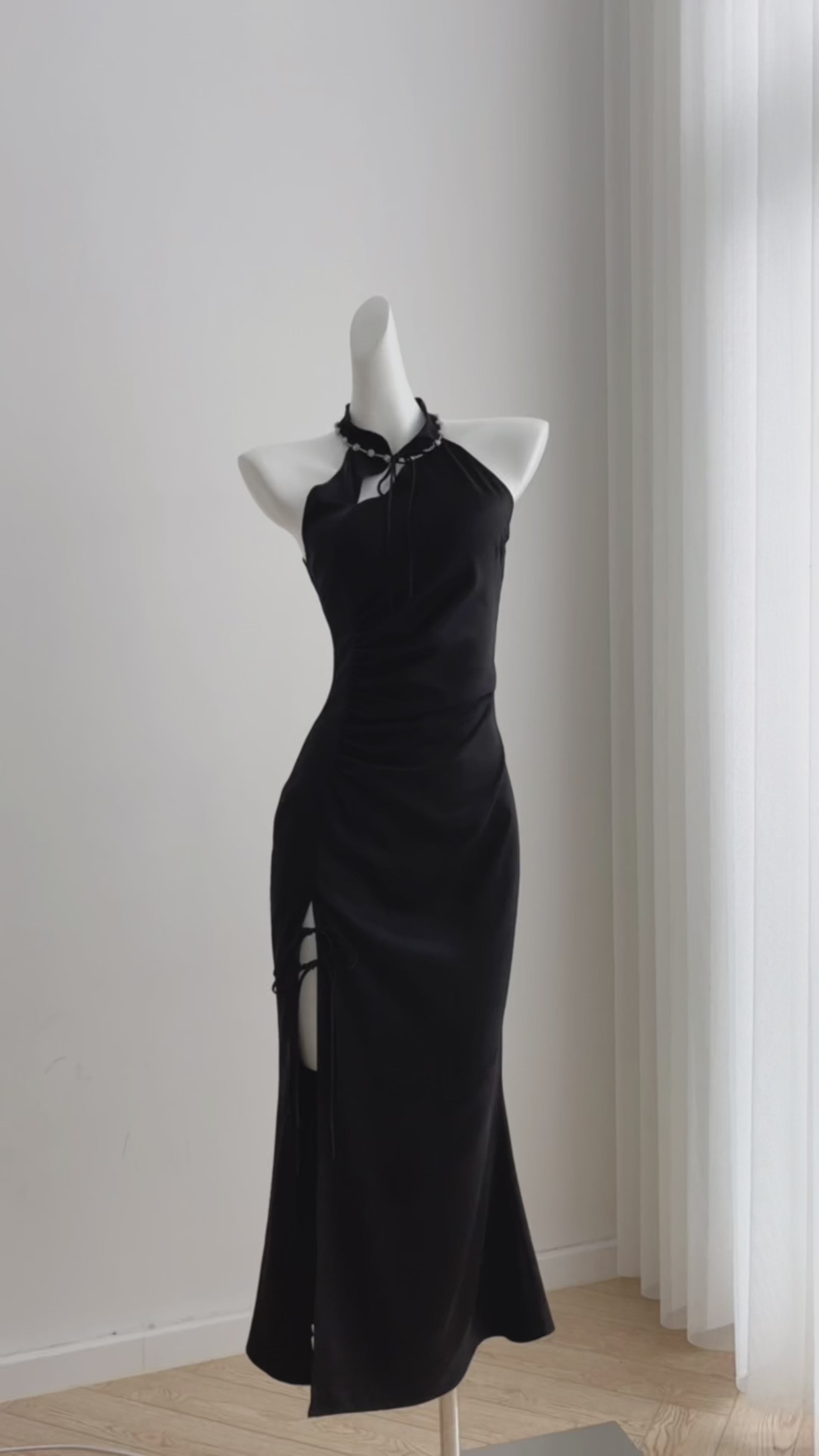 Shanghai Night Acetate Midi Dress