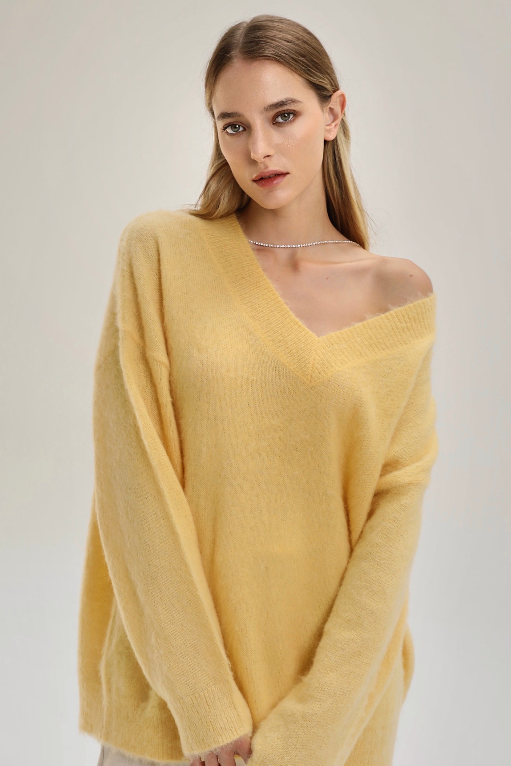 Sunshine Mohair And Wool Blend Sweater