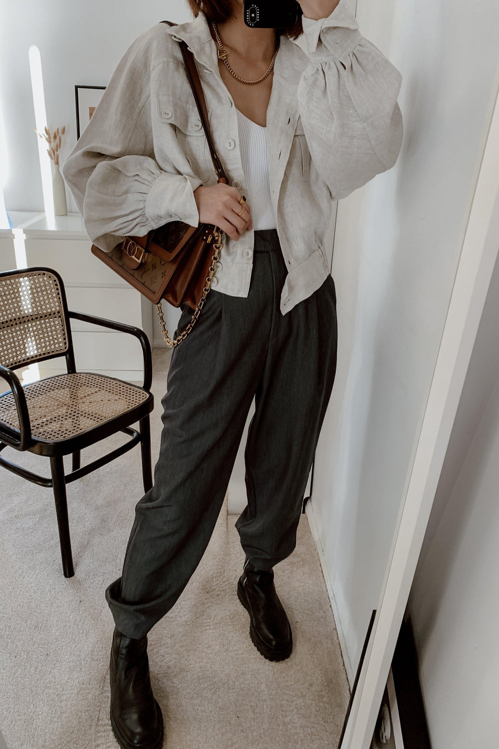 STREET STYLE HIGH RISE TAPERED PANTS-PANTS-My Dearest